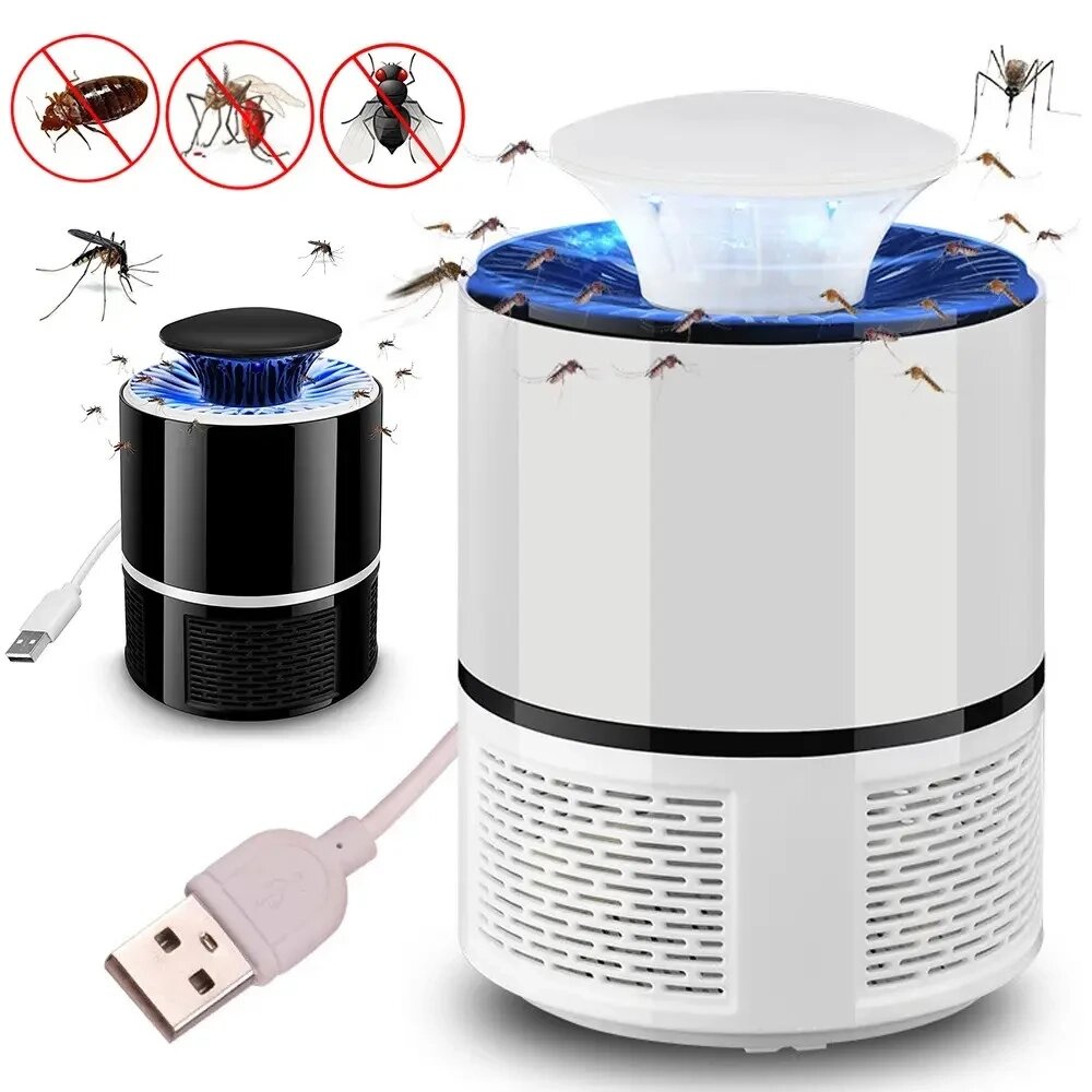 Пастка знищувача для комарів Mosquito Killer Lamp електрична лампа вбивця комарів працює від USB від компанії Elektromax - фото 1