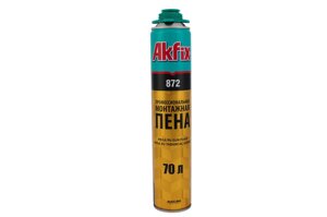 Піна монтажна Akfix - профі (872) SUPER MEGA 850 мл ( 70 л ) 1 шт.