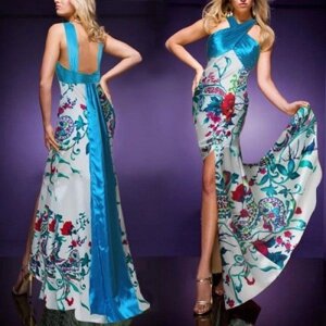 Вечірня елегантна сукня з блакитним принтом в Києві от компании Elektromax