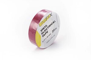 Стрічка ізоляційна Unifix - 18 x 0,17 мм x 25 м червона 5 шт. в Києві от компании Elektromax