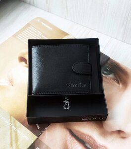 Шкіряний чоловічий гаманець Calvin Klein black