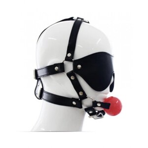 Blindfold Harness and Ball Gag Red в Києві от компании Elektromax