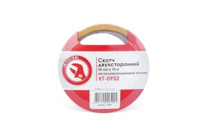 Скотч двосторонній Intertool - 50 мм х 10 м пропілен