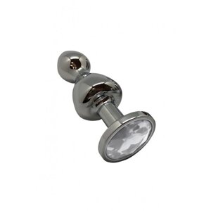 Металева анальна пробка Wooomy Lollypop Double Ball Metal Plug S, діаметр 2,8 см, довжина 8,5 см в Києві от компании Elektromax