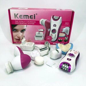 Епілятор жіночий багатофункціональний 6 в 1 пінцетний Kemei KM-3066 Х масажер догляд за шкірою 2 швидкості в Києві від компанії Elektromax