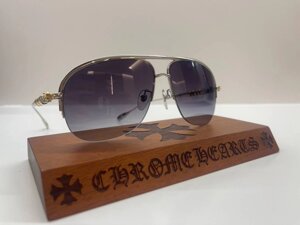 Окуляри Chrome Hearts Rehab в сріблястій оправі