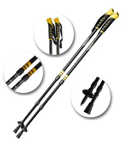 Трекінгові палиці National Geographic Anti-Shock walking poles 66,5-135 см black/yellow в Києві от компании Elektromax