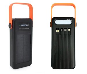 Power bank YM-635 400000mAh Solar Індикатор рівня заряду, для заряджання телефона з вбудованими кабелями