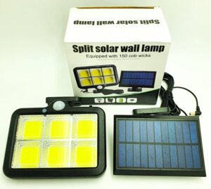 Вуличний ліхтар із датчиком руху Split Solar Wall Lamp на сонячній батареї nf-160c в Києві от компании Elektromax