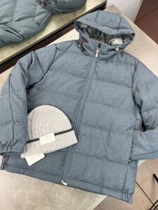 Пуховик сiрій Brunello Cucinelli Classic Gray v076