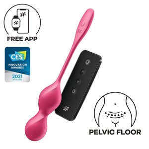 Вагінальні смарт-кульки з вібрацією Satisfyer Love Birds 2 Connect App Red, 86 г, пульт ДК в Києві от компании Elektromax