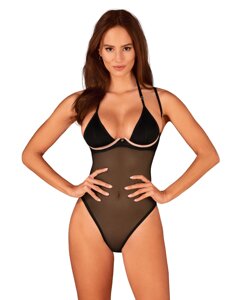 Прозоре боді Obsessive Selinne teddy XS/S Black, дрібна сітка, подвійні бретелі в Києві от компании Elektromax