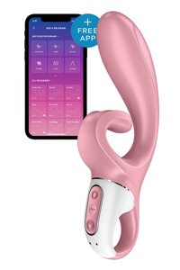 Смарт вібратор-кролик Satisfyer Hug Me Pink, 2 мотори, діаметр 4,2см, широка кліторальна частина в Києві от компании Elektromax