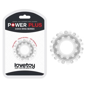 Силіконове кільце ерекційне прозоре Power Plus Cockring