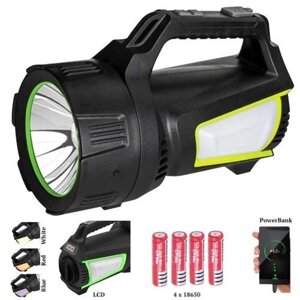 Ліхтар кемпінг переносний T100A-10W+2COB з бічними LED white/red/blue, Акумуляторна лампа для кемпінгу в Києві от компании Elektromax