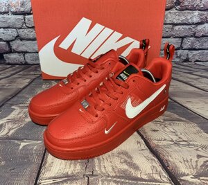 Чоловічі кросівки Nike Air Force ( Червоні )