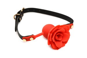 Силіконовий кляп з трояндою Master Series: Blossom Silicone Rose Gag – Red в Києві от компании Elektromax