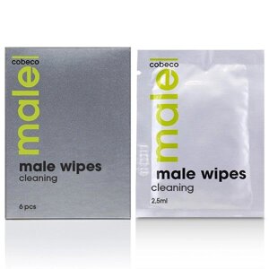 Очищаючі серветки для чоловіків Male Cobeco Wipes Cleaning, 6шт по 2.5мл