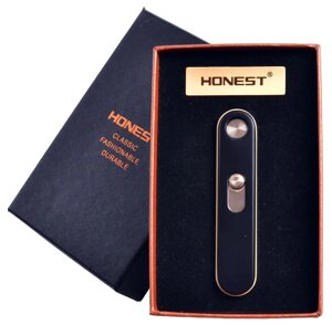 USB запальничка в подарунковій упаковці "Honest" 98984. Колір: чорний