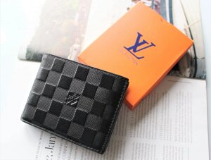 Чоловічий шкіряний гаманець в коробці Louis Vuitton black в Києві от компании Elektromax