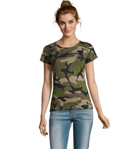 Футболка жіноча SOL'S Camo women (камуфляж, XXL)