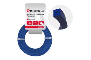 Лісок для тримера Intertool - 2,0мм x 15м квадрат армований