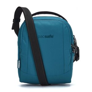 Сумка через плече антизлодій Pacsafe LS100 crossbody, 6 ступенів захисту (синій, 23 х 17 х 7.5 см)