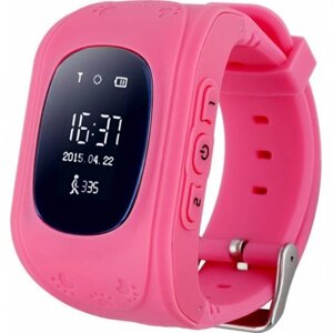 Дитячий смарт-годинник Smart Baby Watch Q50 з GPS-трекером Рожевий