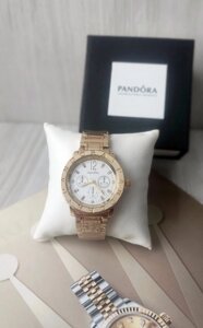 Жіночий наручний годинник Pandora gold в коробці