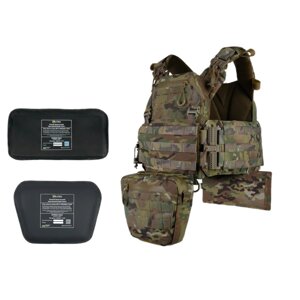 Плитоноска CEN. 2 Cordura1000D NIR мультикам + напашник з балістичним пакетом 1 класу та захист попереку 1 класу в Києві от компании Elektromax