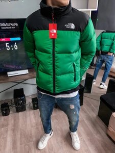 Пуховик в стилі The North Face зелена