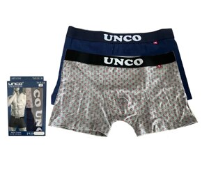 Труси-боксери чоловічі UNCO Underwear (2 шт.) Grey/Blue (1/2103-1)