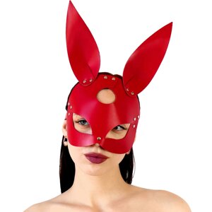 Шкіряна маска Зайчика Art of Sex - Bunny mask, колір Червоний в Києві от компании Elektromax