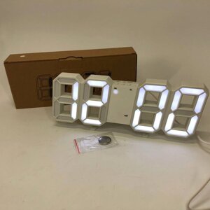 Годинник настільний LY-1089 з білим підсвічуванням LED білий, Годинник електронний світиться, Електронний годинник VST в Києві від компанії Elektromax