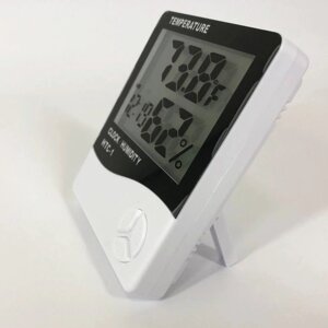 Термогігрометр Generic HTC-1 годинник будильник метеостанція, Термометр гігрометр в будь-якому місці в Києві від компанії Elektromax