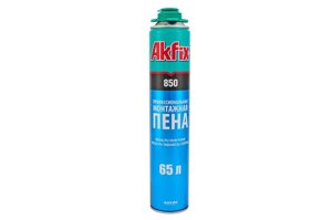 Піна монтажна Akfix - профі MEGA 850 мл ( 65 л ), літня (850) 1 шт.