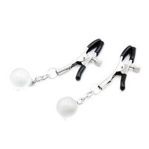 Затискачі для сосків із прозричною кулькою Nipple Silver Toys в Києві от компании Elektromax