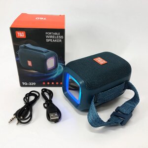 Портативна Bluetooth колонка TG339 5W з RGB підсвічуванням, Bluetooth колонка для вулиці. Колір: синій в Києві от компании Elektromax