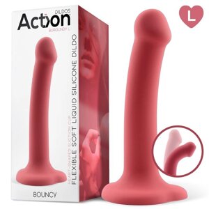 ACTION BOUNCY LIQUID SILICONE DILDO HIPER FLEXIBLE 7.5 в Києві от компании Elektromax