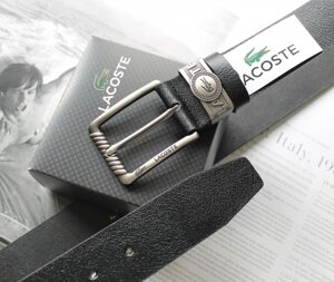 Чоловічий стильний ремінь Lacoste black в Києві от компании Elektromax