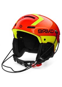 Шолом гірськолижний з металевим захистом підборіддя Briko Slalom (54 cм) Orange F Yellow FL (2002JMO-54) в Києві от компании Elektromax