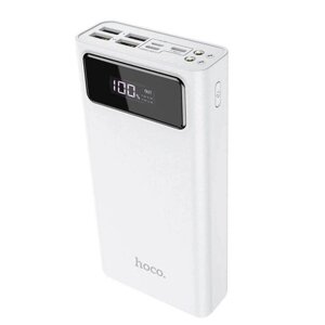 PowerBank HOCO General LED Display power bank J65 30000mAh |4USB/Lightning/Type-C, 2A| Білий