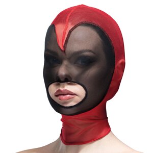 Маска серце сітка з відкритим ротом Feral Feelings - Hearts Mask Red/Black в Києві от компании Elektromax