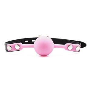 Top Quality Silicon Material Seamless Locking Soft Jelly Rubber Ball Gag PINK в Києві от компании Elektromax