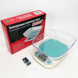 Ваги кухонні MATARIX MX-403 від 1 грама до 7кг, Кулінарні ваги для зважування їжі точні кухонні ваги в Києві від компанії Elektromax