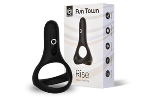 Подвійне ерекційне кільце Fun Town Rise Black, керування зі смартфона в Києві от компании Elektromax