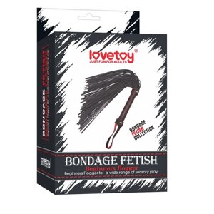 Плеть з рукояткою чорно-червона Bondage Fetish Beginners Flogger в Києві от компании Elektromax