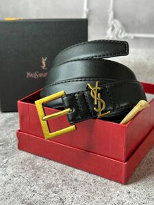 "Жіночий Ремінь Yves Saint Laurent чорний із золотистою пряжкою " wbl001 в Києві от компании Elektromax