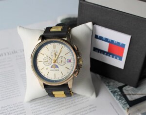 Чоловічі наручний годинник Tommy Hilfiger black&gold