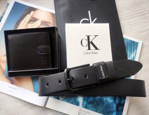 Подарунковий набір Calvin Klein ремінь і гаманець black